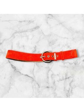 Prada women’s suede belt SZ 85/34 Red/Orange